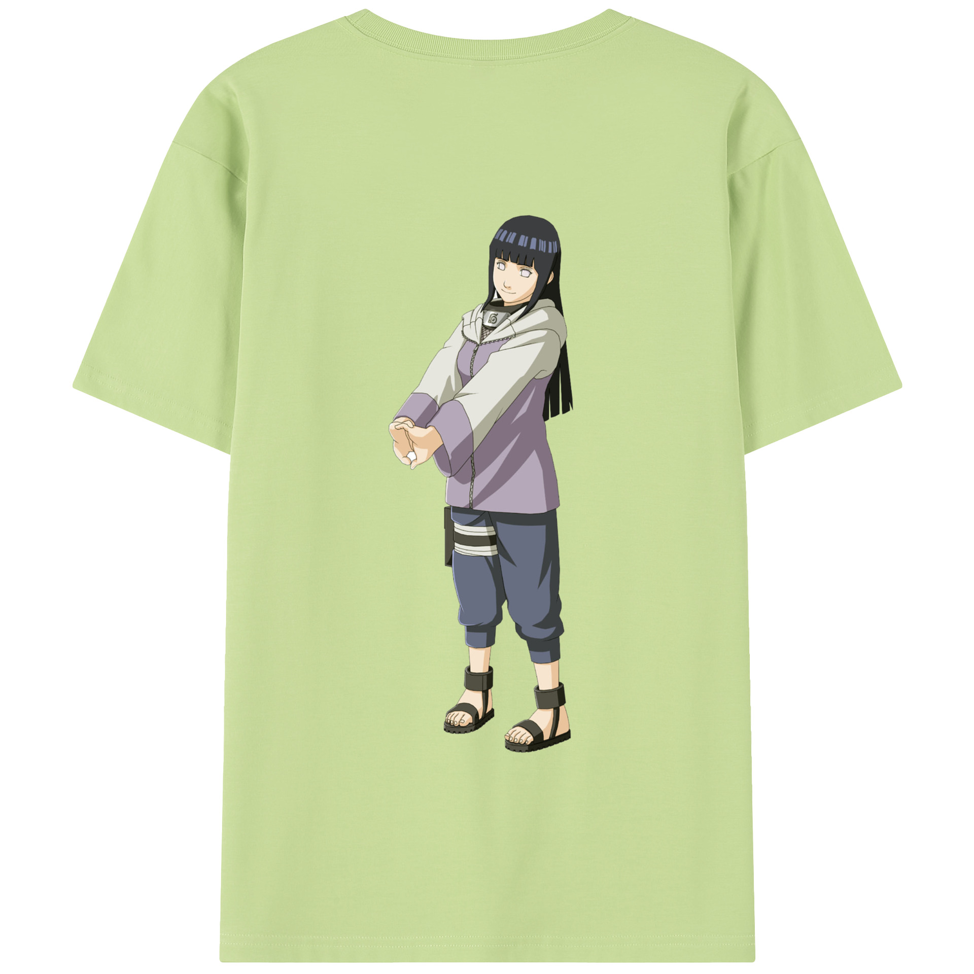 （画像用） NARUTO -ナルト- 日向ヒナタ Hyūga Hinata 綿100％半袖Tシャツ（背面プリント）